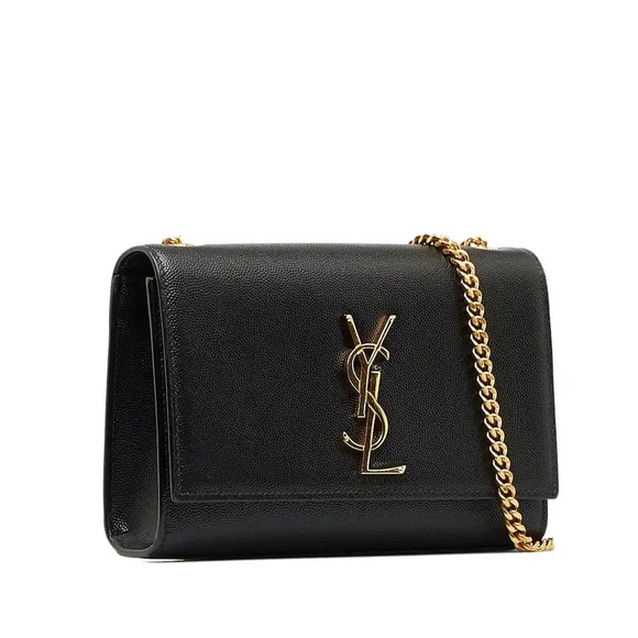 YSL Saint Laurent KATE SMALL CHAIN BAG IN GRAIN DE POUDRE LEATHER! MSRP $2100 - Picture 3 of 16